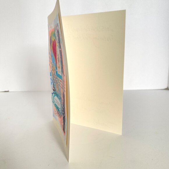 Collage Art Handmade Original Blank Greeting Card and Envelope US Postage - Picture 3 of 5